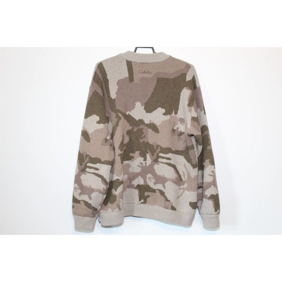 Cabela's Camo Windshear Lined Hunting Sweater Wool Blend Henley Men's 2XL H14293 - Picture 7 of 11